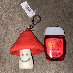 Bath and body works mushroom sanitizer holder and sanitizer